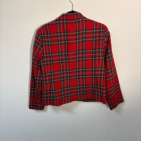 Vintage Pendleton Women's Red Plaid Jacket 100% Virgin Wool Lined Size 12 - Picture 6 of 11